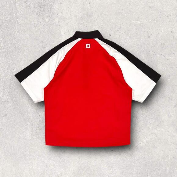 ★ FootJoy (FJ) Half Zip Red Pullover Windbreaker Shirt / Jacket ★ - Picture 4 of 7